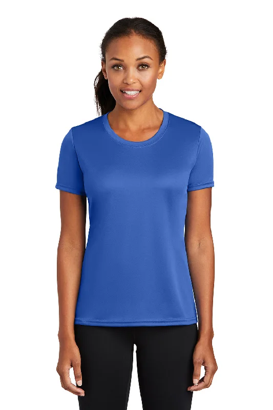Printed women's T - shirt with a watercolor - inspired patternPort & Company Womens Dry Zone Performance Moisture Wicking Short Sleeve Crewneck T-Shirt - Royal Blue Printed women's T - shirt with a watercolor - inspired patternPort & Company Womens Dry Zone Performance Moisture Wicking Short Sleeve Crewneck T-Shirt - Royal Blue
