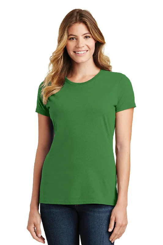 Striped women's T - shirt with a vertical patternPort & Company Womens Fan Favorite Short Sleeve Crewneck T-Shirt - Kiwi Green - Closeout