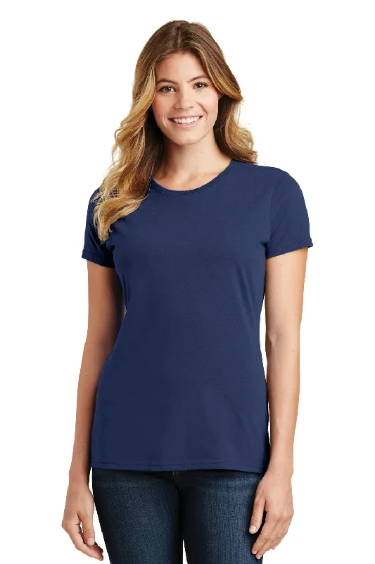 Women's T - shirt with a high - low hem and side slitsPort & Company Womens Fan Favorite Short Sleeve Crewneck T-Shirt - Team Navy Blue Women's T - shirt with a high - low hem and side slitsPort & Company Womens Fan Favorite Short Sleeve Crewneck T-Shirt - Team Navy Blue