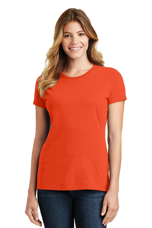 Women's button - down T - shirt in a classic stylePort & Company Womens Fan Favorite Short Sleeve Crewneck T-Shirt - Orange Women's button - down T - shirt in a classic stylePort & Company Womens Fan Favorite Short Sleeve Crewneck T-Shirt - Orange