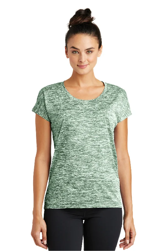 Women's turtleneck T - shirt for a sophisticated appearanceSport-Tek Womens Electric Heather Moisture Wicking Short Sleeve Crewneck T-Shirt - Forest Green Electric - Closeout