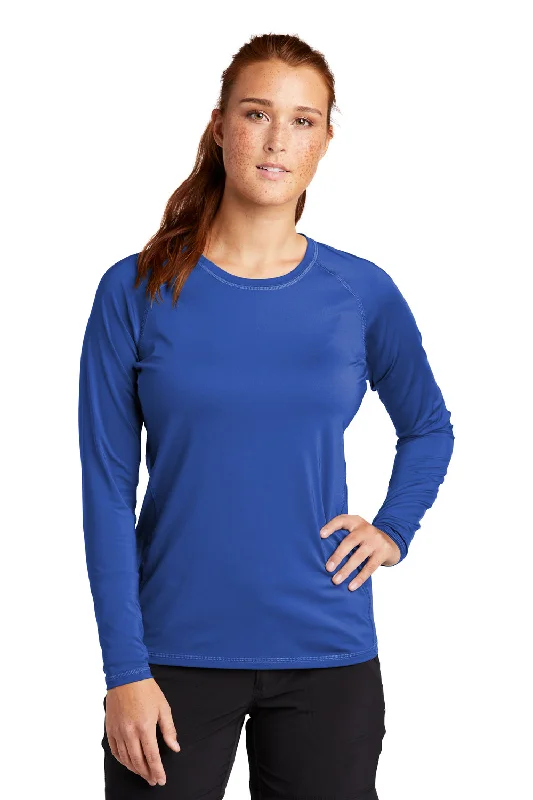 Embroidered women's T - shirt with floral designsSport-Tek Womens Rashguard Moisture Wicking Long Sleeve Crewneck T-Shirt - True Royal Blue Embroidered women's T - shirt with floral designsSport-Tek Womens Rashguard Moisture Wicking Long Sleeve Crewneck T-Shirt - True Royal Blue