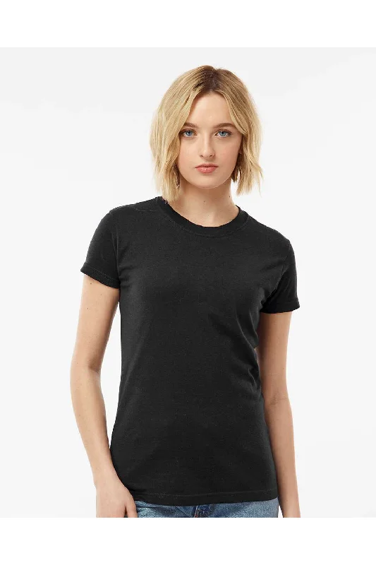 Button - up women's T - shirt in a pastel colorTultex Womens Fine Jersey Slim Fit Short Sleeve Crewneck T-Shirt - Black - NEW
