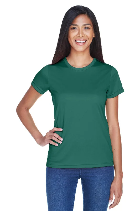Women's T - shirt with a beaded - embroidery detailUltraClub Womens Cool & Dry Performance Moisture Wicking Short Sleeve Crewneck T-Shirt - Forest Green