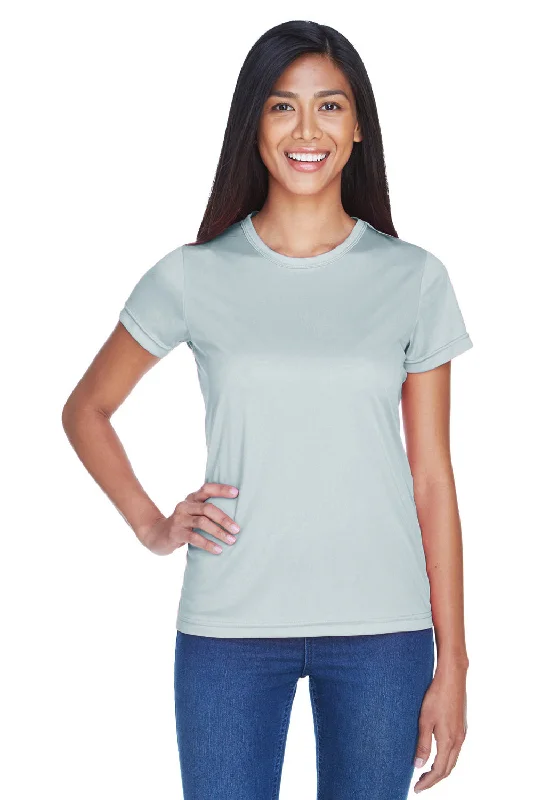 Sheer - sleeved women's T - shirt for an alluring lookUltraClub Womens Cool & Dry Performance Moisture Wicking Short Sleeve Crewneck T-Shirt - Grey