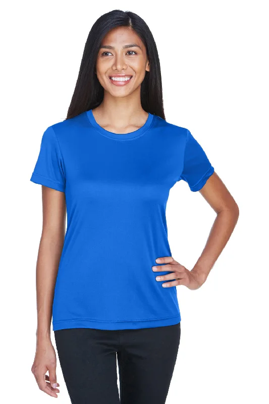 Printed women's T - shirt with a watercolor - inspired patternUltraClub Womens Cool & Dry Performance Moisture Wicking Short Sleeve Crewneck T-Shirt - Royal Blue