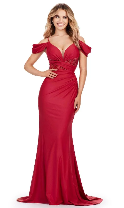"Long sleeve dresses for women in cold weather"Ashley Lauren 11536 - Beaded Corset V-Neck Prom Gown "Long sleeve dresses for women in cold weather"Ashley Lauren 11536 - Beaded Corset V-Neck Prom Gown