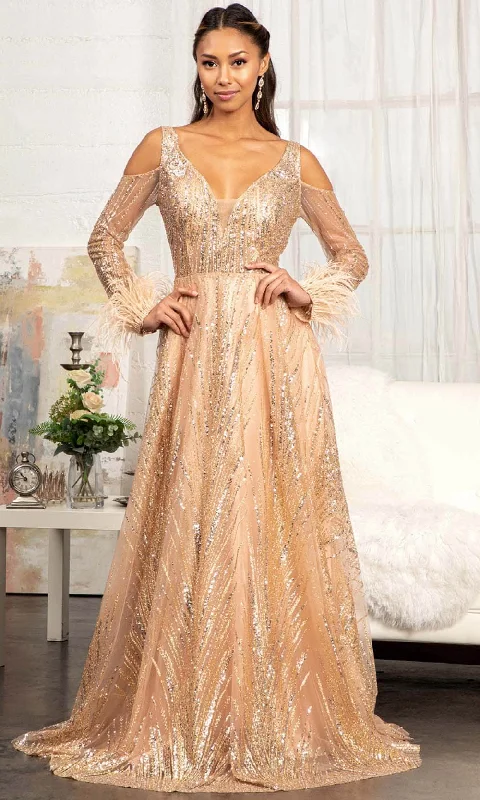 "New Arrivals Discount: 20% Off on Latest Women's Dress Collections"GLS by Gloria GL3041 - Cut Out Long Sleeve Long Dress "New Arrivals Discount: 20% Off on Latest Women's Dress Collections"GLS by Gloria GL3041 - Cut Out Long Sleeve Long Dress