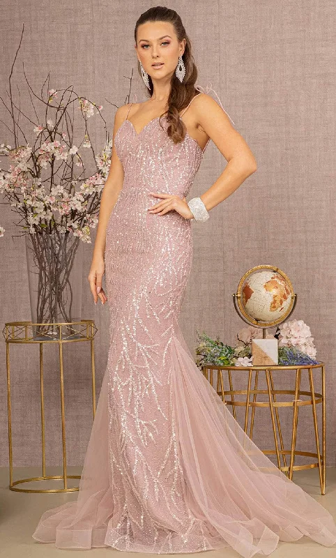 "Chiffon dresses for women with a flowy and light feel"GLS by Gloria GL3121 - Godets Tulle Prom Gown
