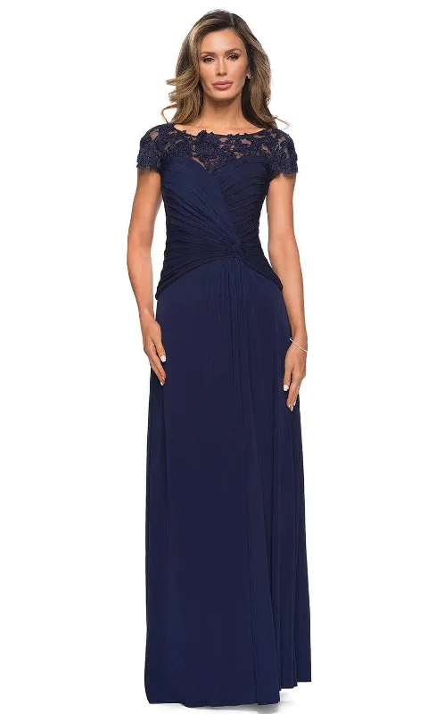 "New Arrivals Discount: 20% Off on Latest Women's Dress Collections"La Femme - 28029 Ruched Knotted A-Line Evening Dress