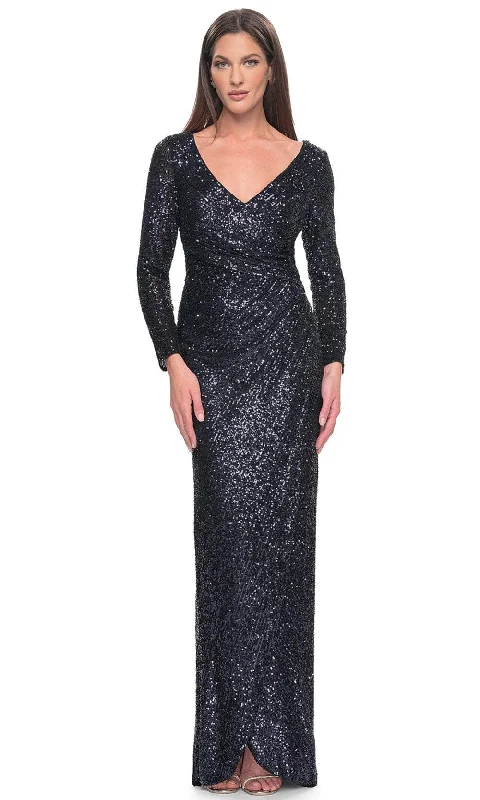 "Work - appropriate dresses for professional women"La Femme 31698 - Sequin V-Neck Evening Dress "Work - appropriate dresses for professional women"La Femme 31698 - Sequin V-Neck Evening Dress