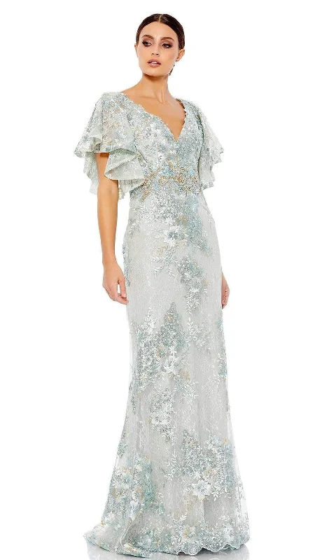 "Hurry! Limited Stock - Get Your Dream Dress with a Special Discount"Mac Duggal Evening - 67842D Floral Lace Bell Sleeve Long Dress