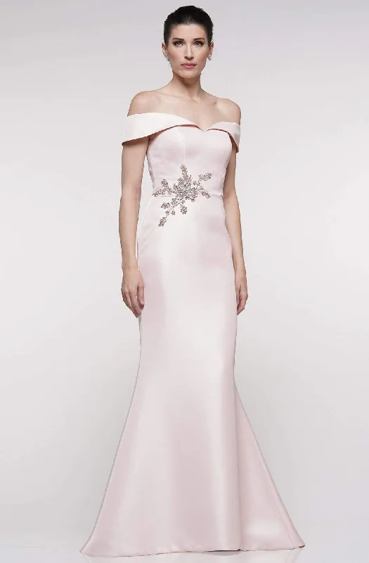 "Midi dresses for women with unique patterns"Marsoni by Colors - MV1003 Off Shoulder Jewel Accented Mermaid Gown "Midi dresses for women with unique patterns"Marsoni by Colors - MV1003 Off Shoulder Jewel Accented Mermaid Gown