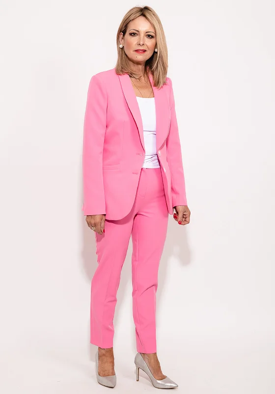 "Polka dot dresses for women with a retro vibe"Setre Single Breasted Two Piece Trouser Suit, Pink "Polka dot dresses for women with a retro vibe"Setre Single Breasted Two Piece Trouser Suit, Pink