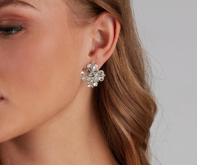 "Short dresses for women for a night out clubbing"So Artsy Flower Studs
