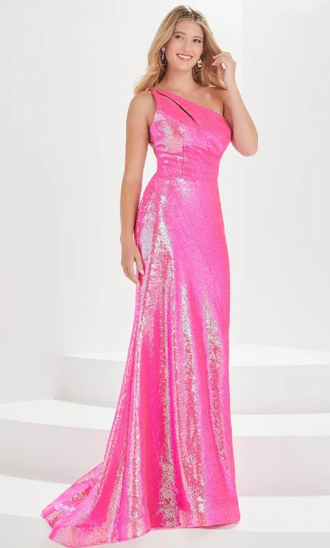 "Wrap dresses for women for an adjustable fit"Tiffany Designs by Christina Wu 16006 - Sequined Prom Gown