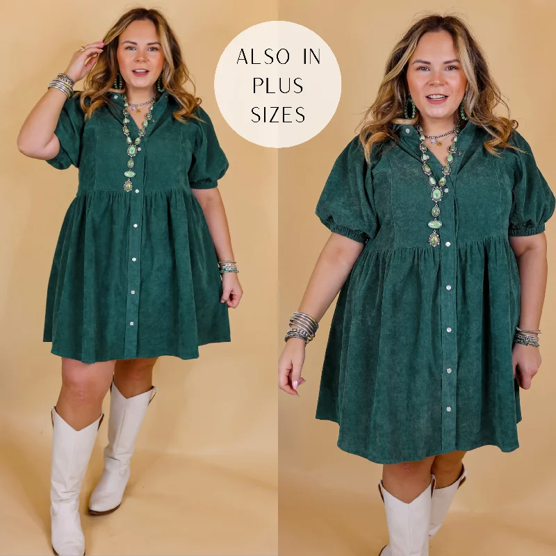 smocked mini dressesAdventures Ahead Button Up Corduroy Babydoll Dress in Dusty Teal smocked mini dressesAdventures Ahead Button Up Corduroy Babydoll Dress in Dusty Teal