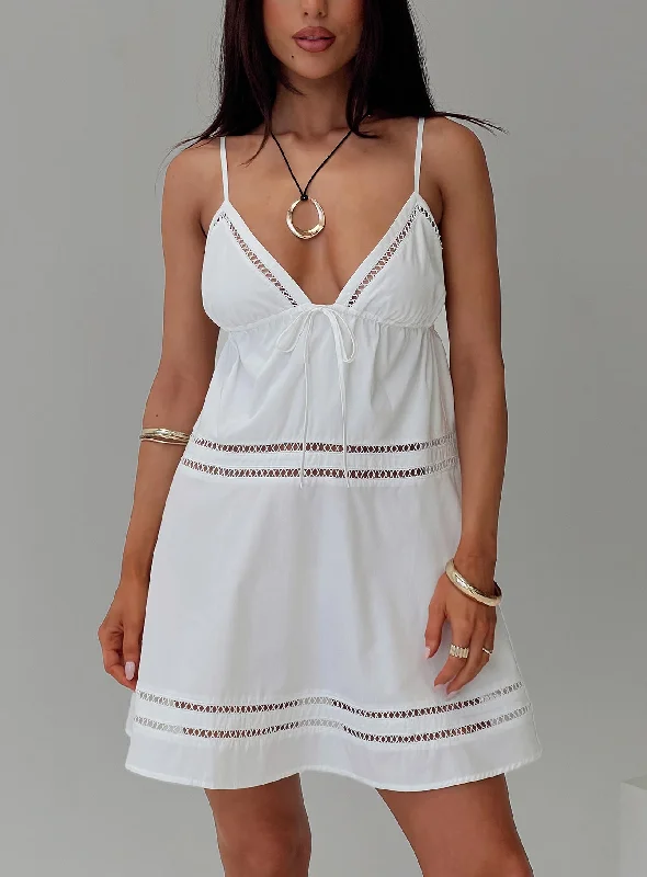 short sleeve mini dressesAraxie Mini Dress White