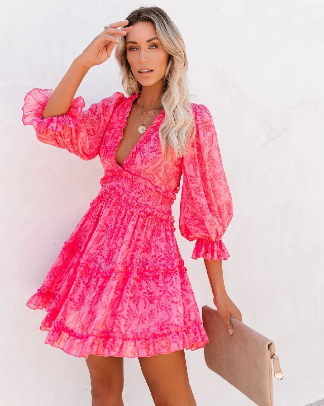 Halloween mini dressesAt First Blush Ruffle Tiered Dress
