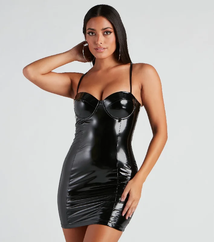 casual cotton mini dressesDark Angel Latex Bustier Dress