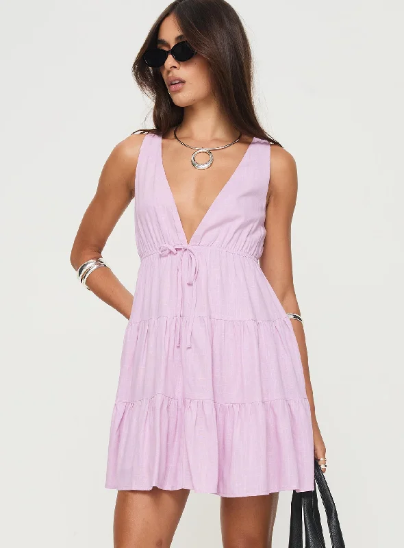 bridesmaid mini dressesDipsie Mini Dress Lilac