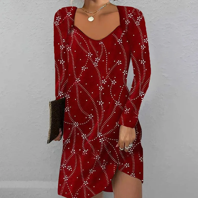 strapless mini dressesElegant Floral Print Dress