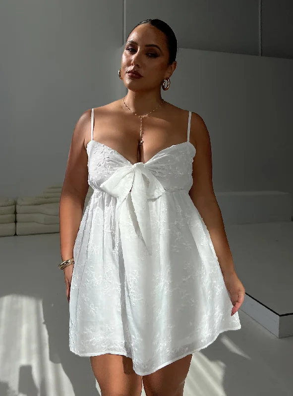 organic fabric mini dressesGranno Mini Dress White Curve