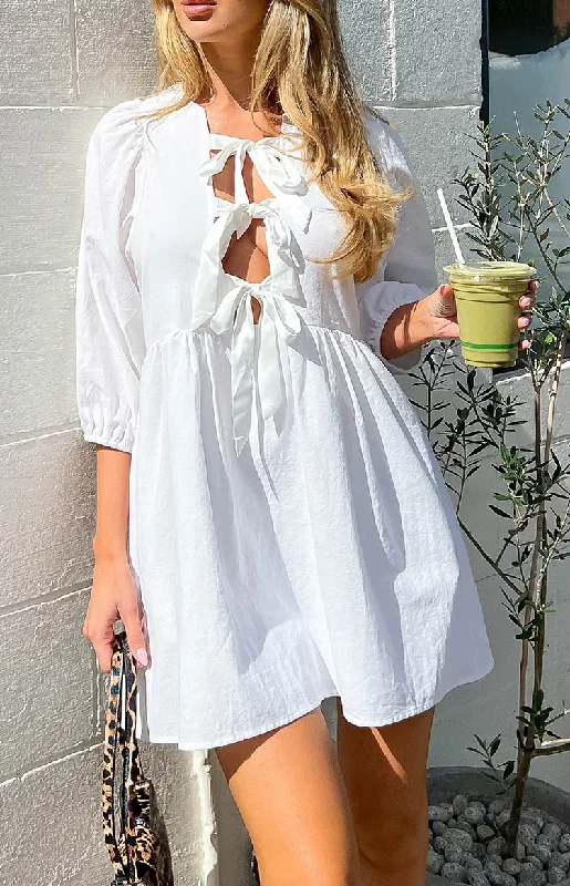 office appropriate mini dressesIssy White Mini Dress