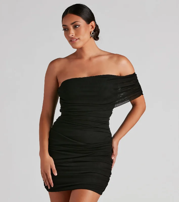 vintage style mini dressesMesh Muse Bodycon Mini Dress