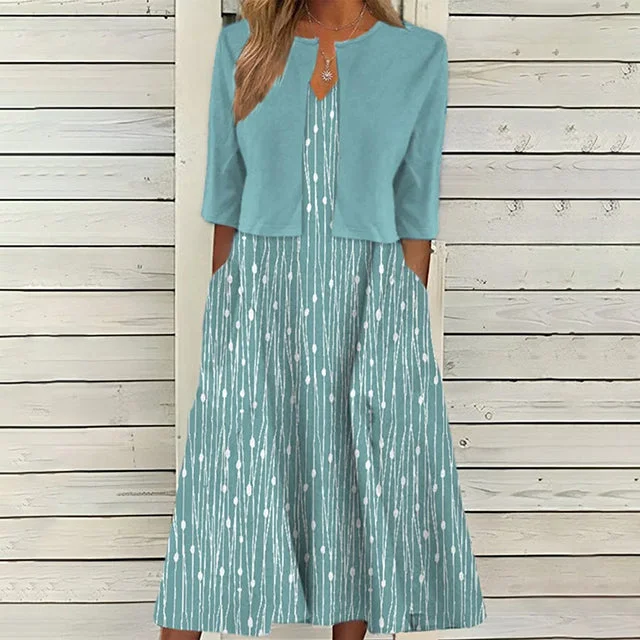 recycled material mini dressesPolka Dot Two Piece Dress