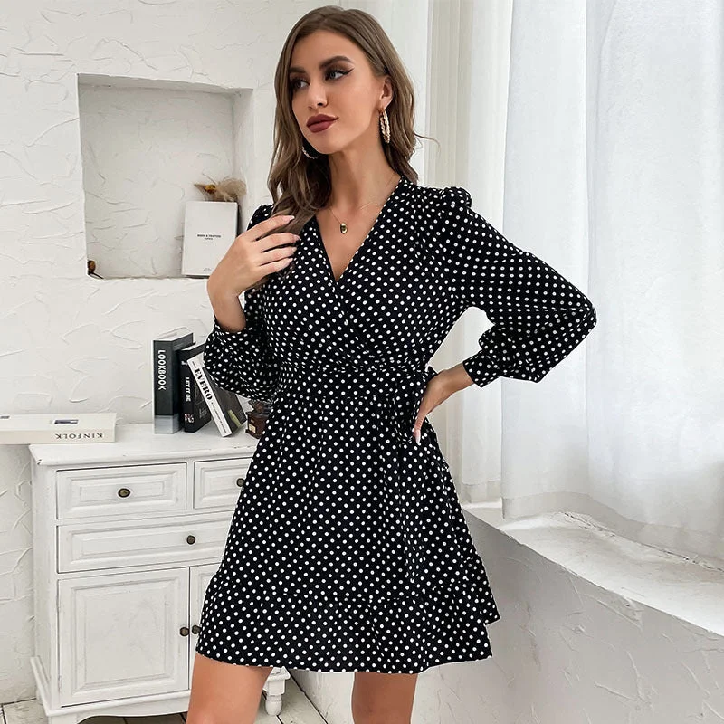graduation mini dressesSareena Printed Wrap Dress - Blue Multi