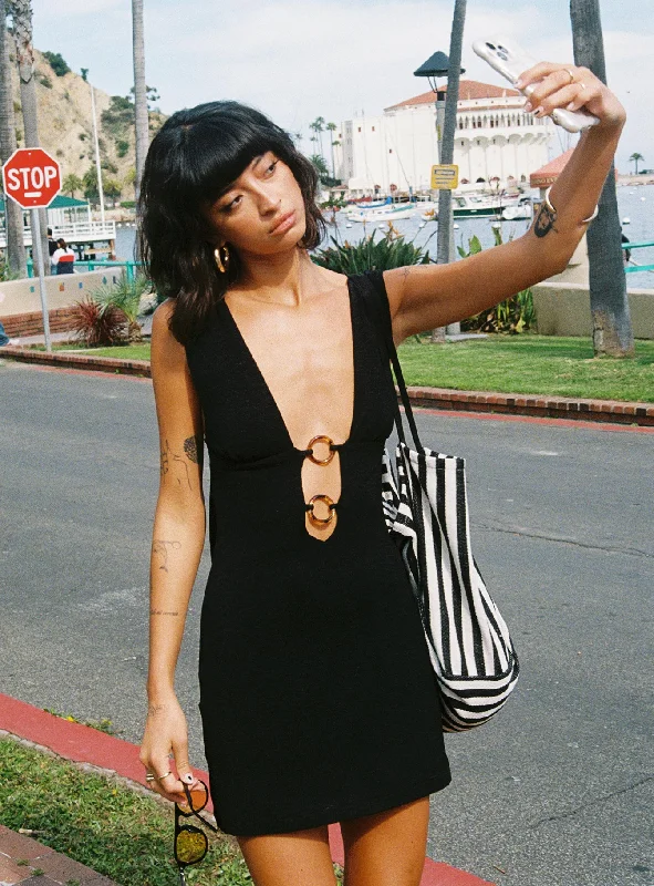 formal lace mini dressesSteward Halter Mini Dress Black Tall