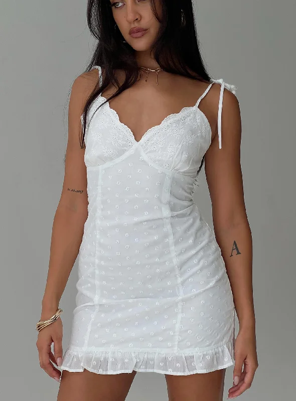 plaid mini dressesZenaida Mini Dress White